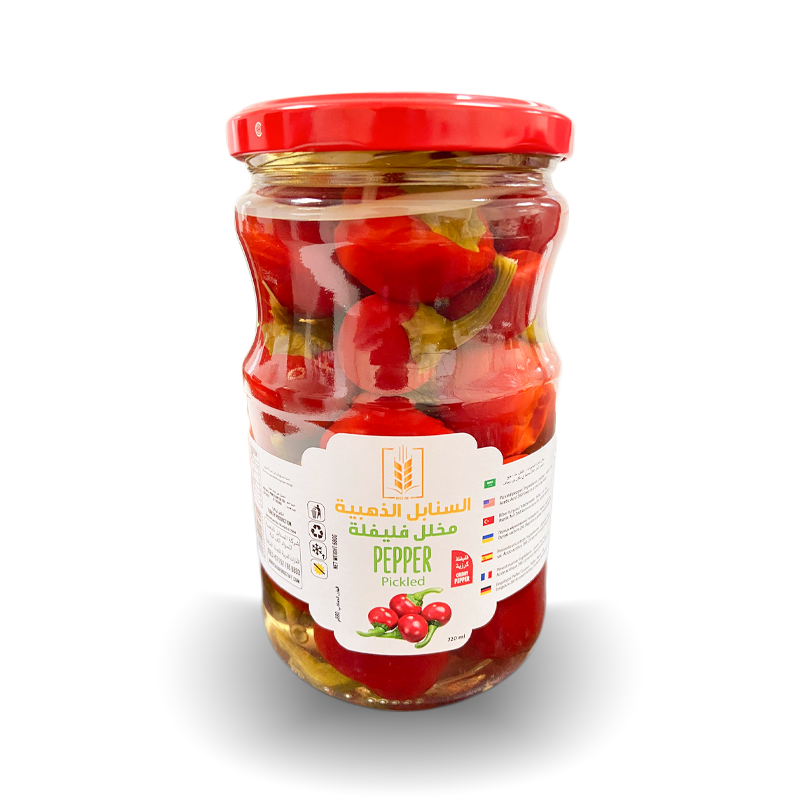 Pickled red cherry peppers 720 g, 12 pcs